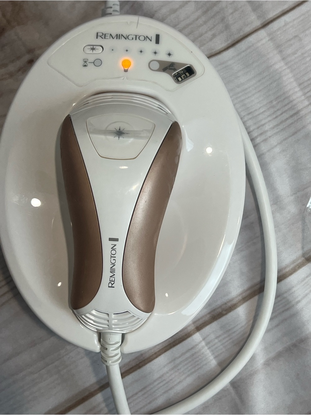 Remington White and Rose Gold IPL Hair Removal Handset